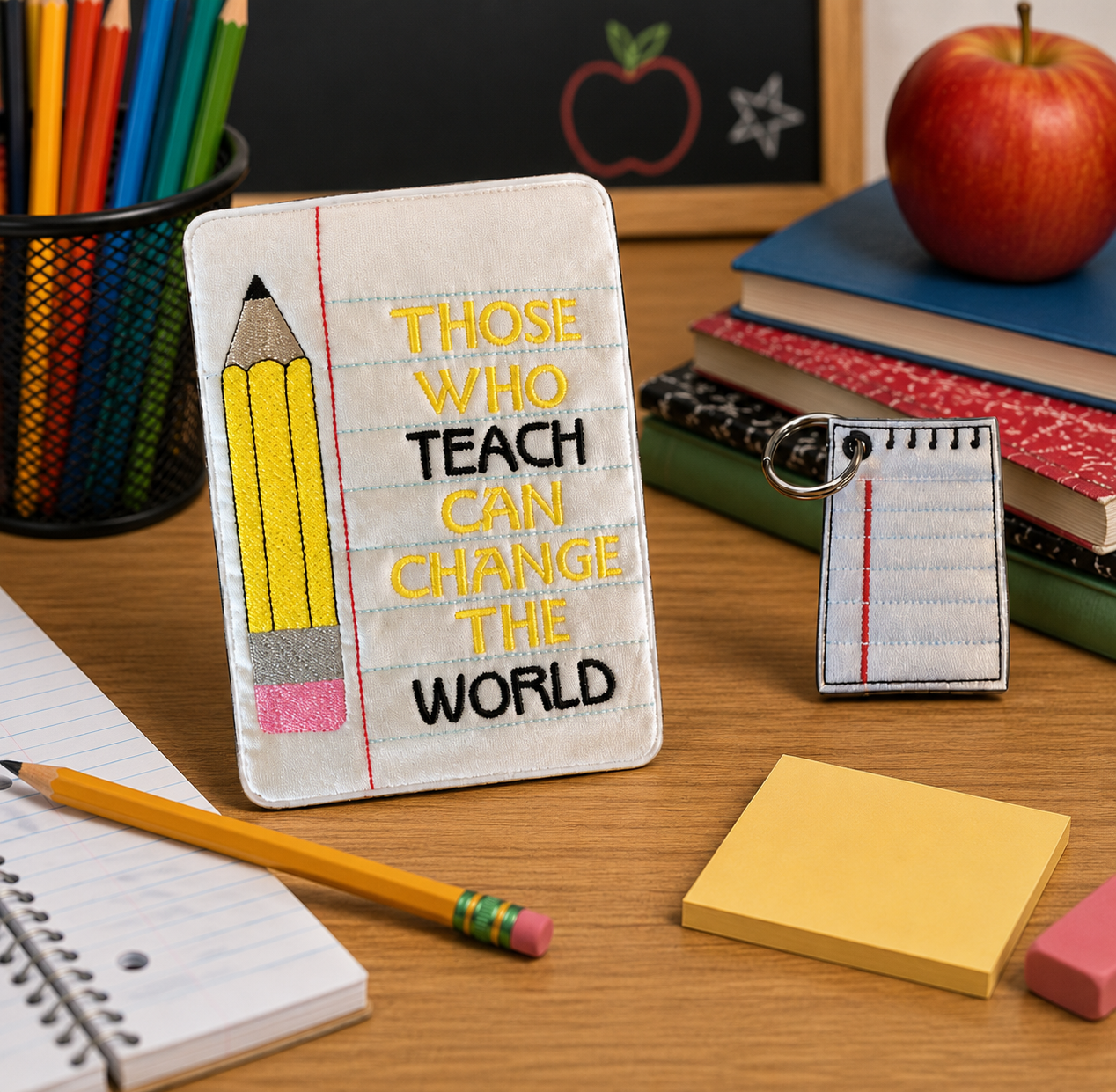ITH TEACHER MUG RUG 5X7, ITH TABLET KEY FOB 2X3