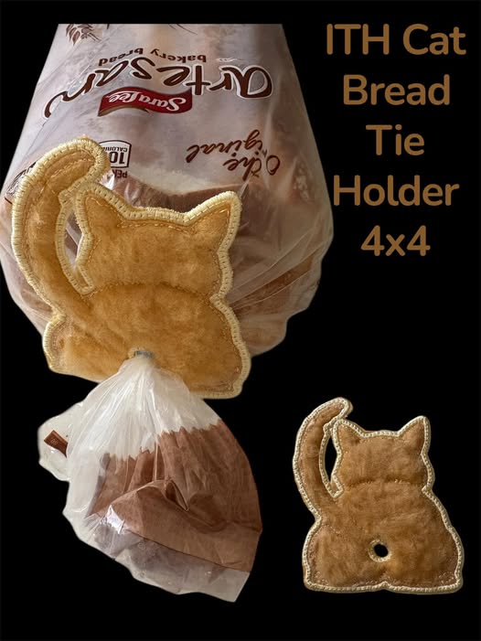 ITH CAT BREAD TIE HOLDER 4X4 