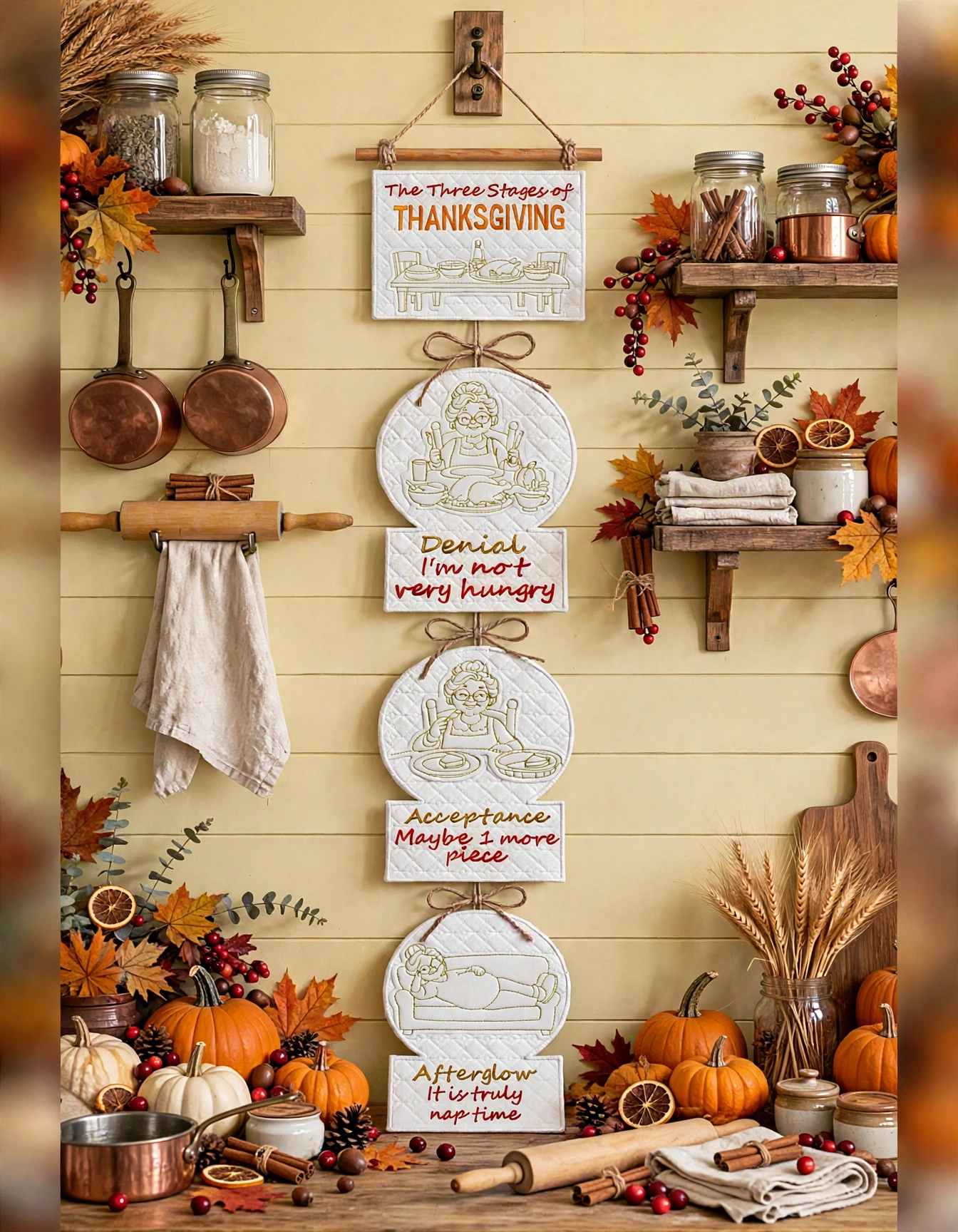ITH THE THREE STAGES OF THANKSGIVING BANNER 5X7  (4 PANELS)